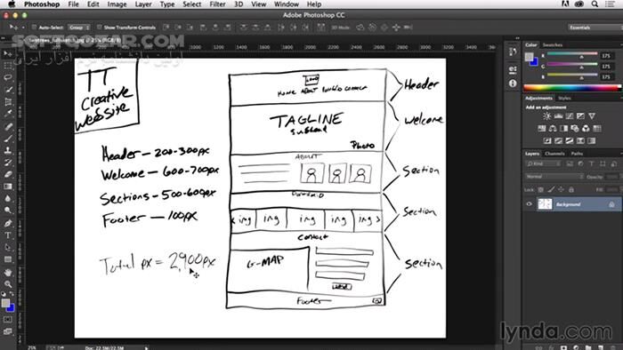 دانلود Lynda - Photoshop CC for Web Design - دانلود فیلم آموزش فتوشاپ سی‌سی برای طراحی وب - سافت گذر