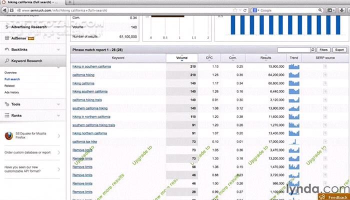 دانلود Lynda - SEO - Keyword Strategy in Depth - دانلود فیلم آموزش بهینه‌سازی موتور جستجو - مهمترین راه‌کارهای استفاده از کلیدواژه‌ها - سافت گذر