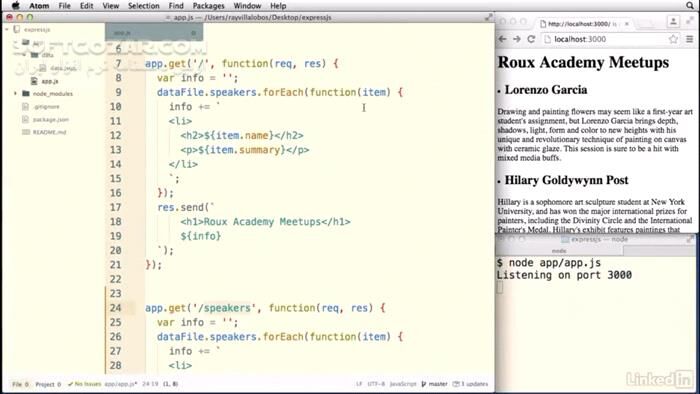 دانلود Lynda - Building a Website with Node.js and Express.js - دانلود فیلم آموزش ساخت وبسایت با Node.js و Express.js - سافت گذر