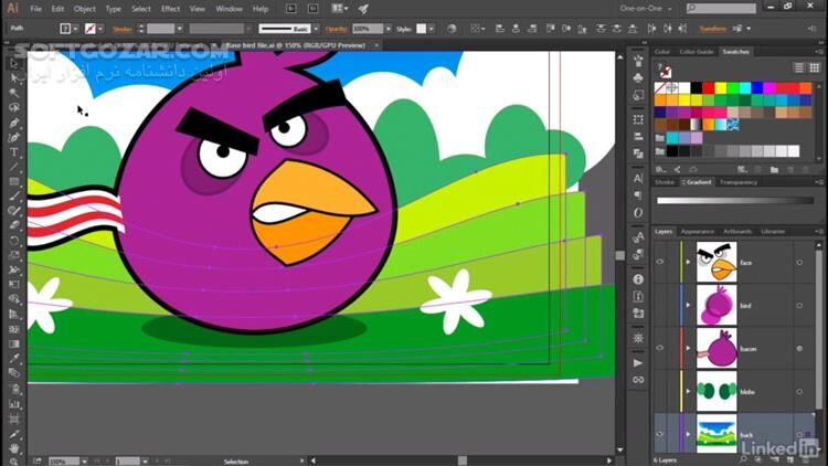 دانلود Lynda - Illustrator CC 2018 One-on-One - Advanced - دانلود آموزش ایلوستریتور - سافت گذر