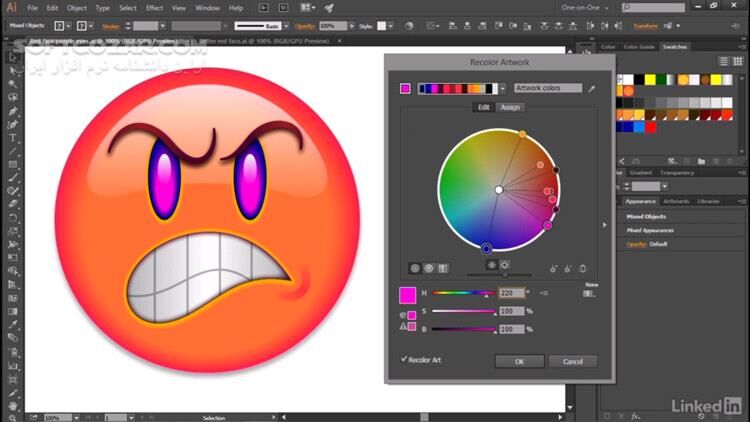 دانلود Lynda - Illustrator CC 2018 One-on-One - Advanced - دانلود آموزش ایلوستریتور - سافت گذر