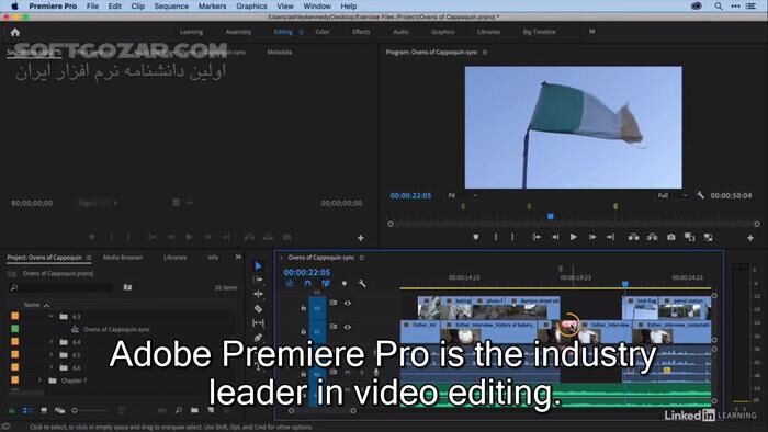 دانلود Lynda/LinkedIn - Premiere Pro 2020 Essential Training - دانلود آموزش پریمیر - سافت گذر