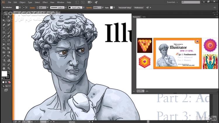 دانلود Lynda - llustrator CC 2018 One-on-One - Fundamentals - دانلود آموزش ایلوستریتور - سافت گذر