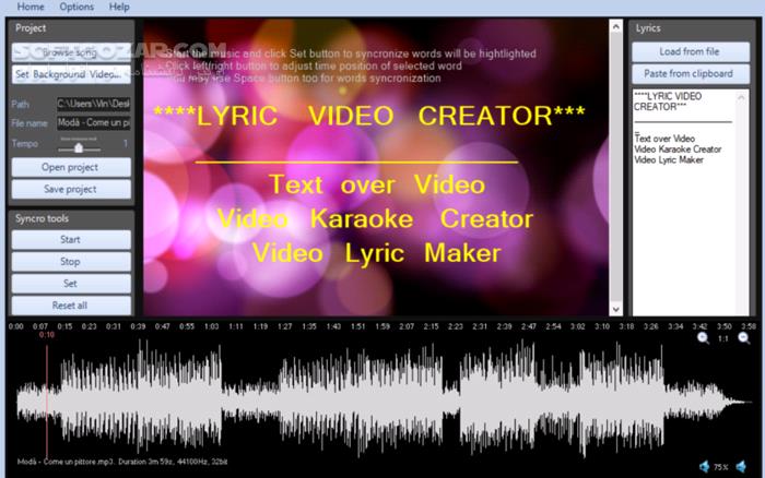 دانلود Lyric Video Creator 6.5.0 - دانلود ساخت کارائوکه - سافت گذر