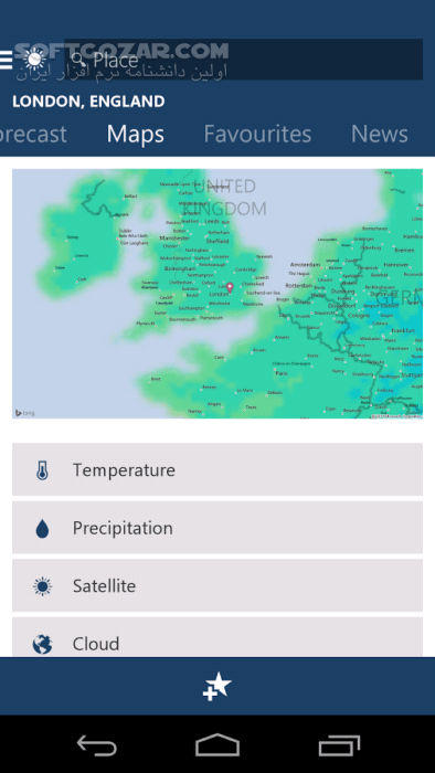 دانلود MSN Weather 1.2.0 for Android +4.1 - دانلود برنامه قدرتمند پیش بینی آب و هوا MSN برای اندروید برای اندروید - سافت گذر