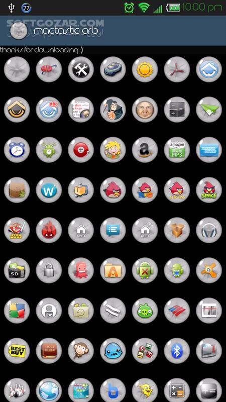 دانلود Mactastic Orb 2.3 for Android +2.2 - دانلود چند صد آیکون با کیفیت 142*142 برای اندروید - سافت گذر
