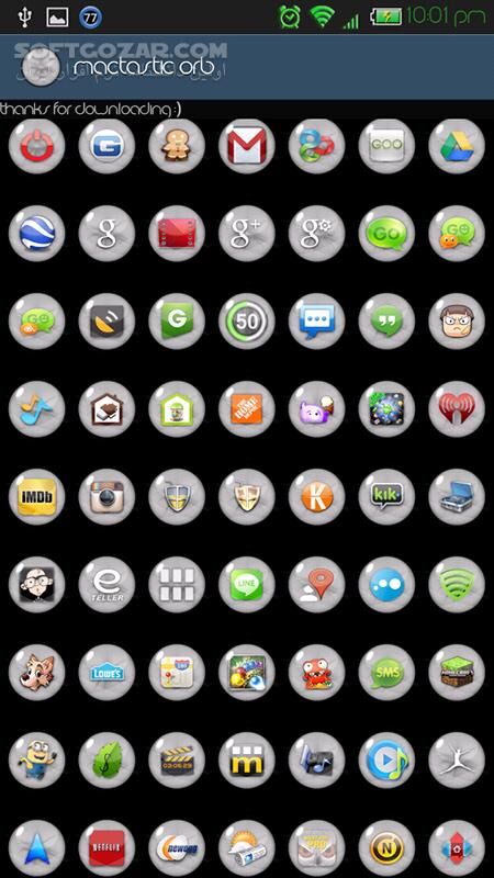 دانلود Mactastic Orb 2.3 for Android +2.2 - دانلود چند صد آیکون با کیفیت 142*142 برای اندروید - سافت گذر