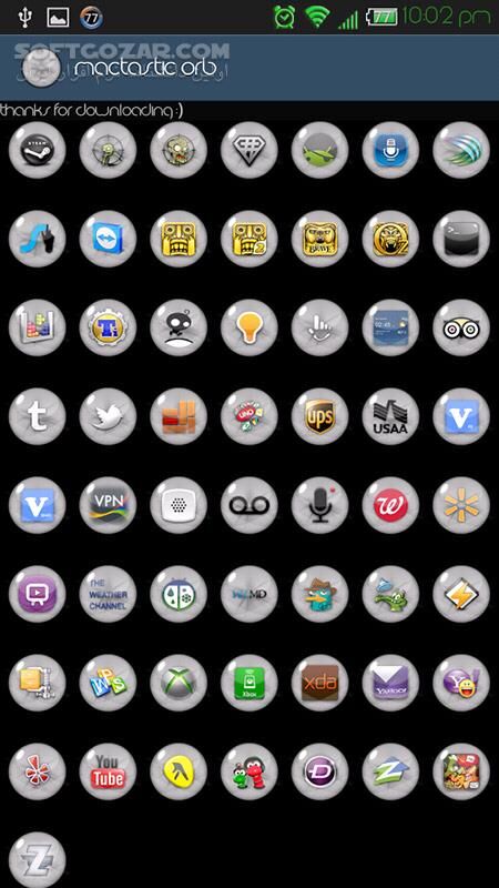 دانلود Mactastic Orb 2.3 for Android +2.2 - دانلود چند صد آیکون با کیفیت 142*142 برای اندروید - سافت گذر