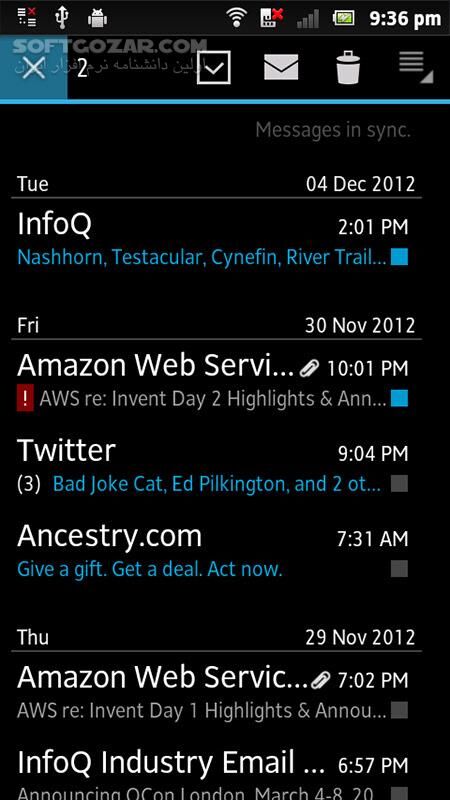 دانلود MailDroid Pro 4.92 for Android +3.0 - دانلود مدیریت ایمیل برای اندروید - سافت گذر