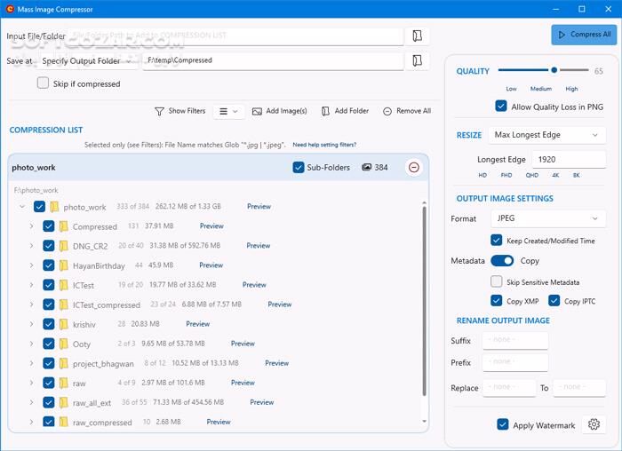 دانلود Mass Image Compressor 4.2.0 - دانلود فشرده سازی عکس - سافت گذر
