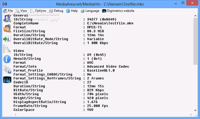 دانلود MediaInfo 25.10 / macOS - دانلود مشاهده اطلاعات فایل صوتی و ویدئویی - سافت گذر