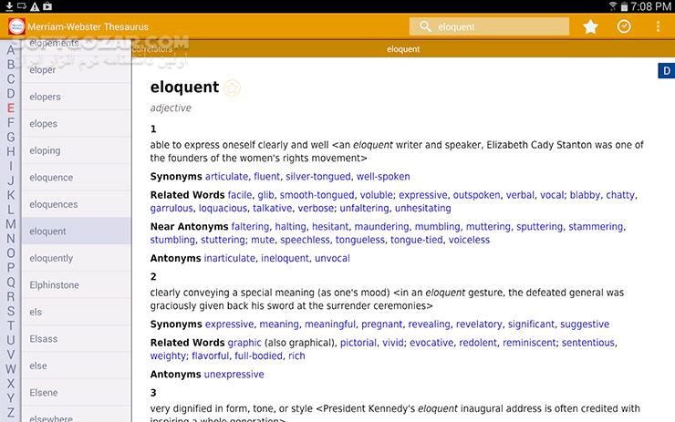 دانلود Merriam Webster Premium 5.3.1 for Android +4.0 - دانلود دیکشنری قدیمی و معروف Merriam Webster برای اندروید - سافت گذر