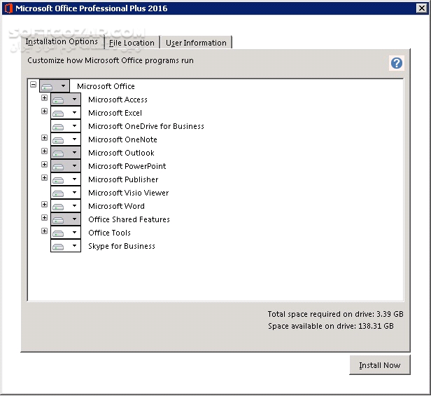 دانلود Microsoft Office Select Edition 2016 v16.0.5095.1000 + Project/Visio x86/x64 December 2017 - دانلود نسخه کامل مایکروسافت آفیس 2016 و پروجکت و ویزیو و پروجکت - سافت گذر