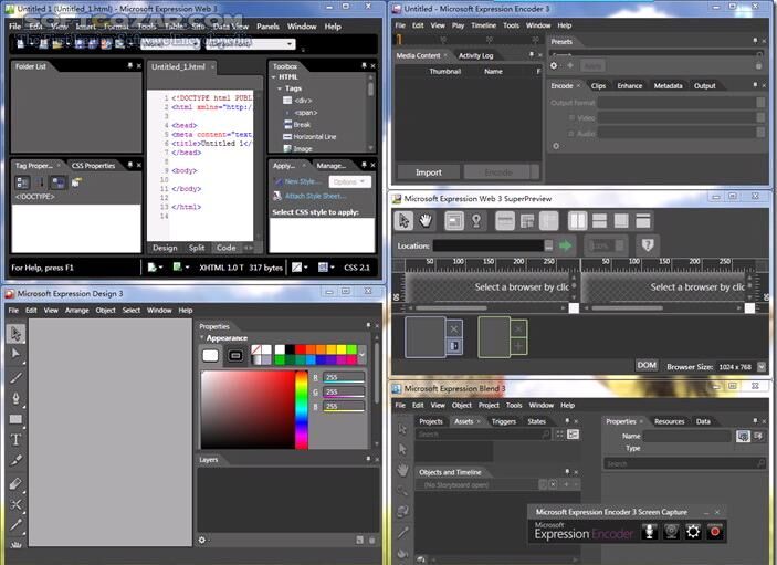 دانلود Microsoft Expression Studio 4.0.20525.0 Ultimate + Encoder Pro + Web Pro - دانلود یک ابزار حرفه ای برای طراحی صفحات وب - سافت گذر