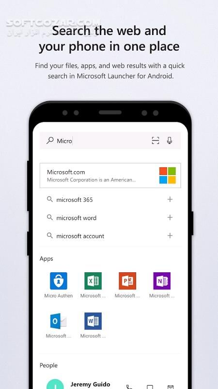 دانلود Microsoft Launcher 6.250701.0.1169580 For Android +5.1 - دانلود لانچر مایکروسافت برای اندروید - سافت گذر