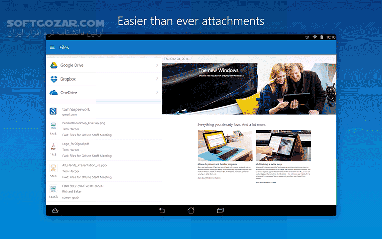 دانلود Microsoft Outlook 5.2548.2 for Android +9.0 - دانلود مایکروسافت اوت لوک اندروید برای اندروید - سافت گذر