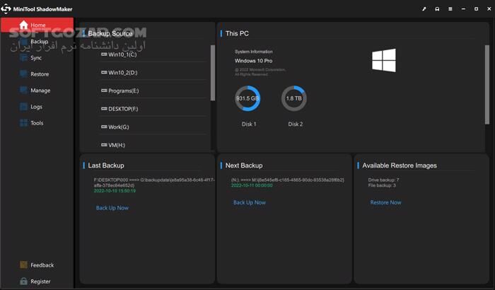 دانلود MiniTool ShadowMaker 4.8.0 + Business Deluxe - دانلود بکاپ گیری و تهیه نسخه پشتیبان از سیستم - سافت گذر