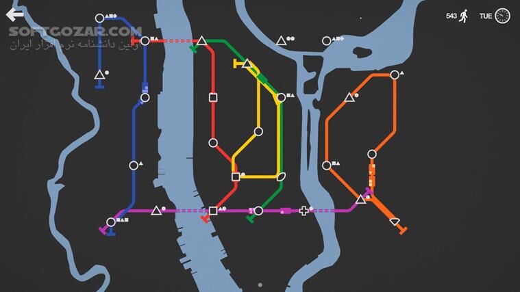 دانلود Mini Metro - دانلود بازی مینی مترو | شبیه‌ساز طراحی خطوط مترو - سافت گذر