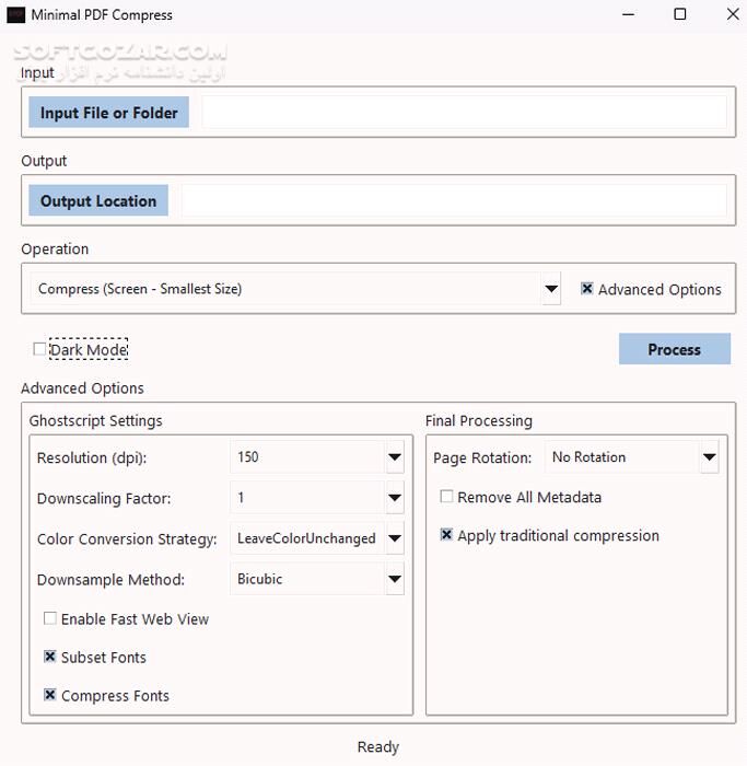 دانلود Minimal PDF Compress 1.9.5 - دانلود کاهش حجم پی‌دی‌اف - سافت گذر