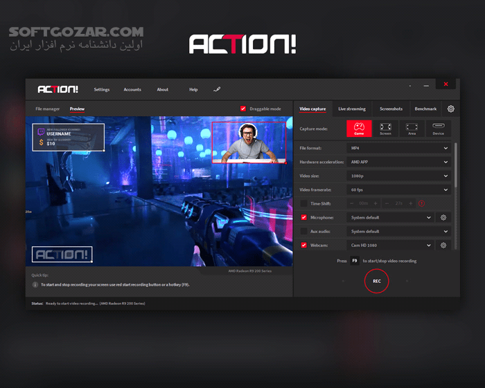 دانلود Mirillis Action! 4.47.0 - دانلود فیلمبرداری از دسکتاپ - سافت گذر