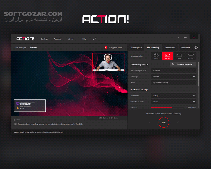 دانلود Mirillis Action! 4.47.0 - دانلود فیلمبرداری از دسکتاپ - سافت گذر