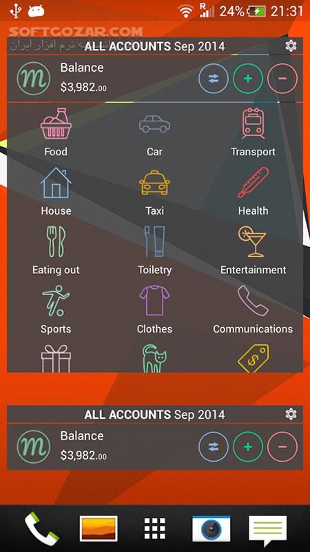 دانلود Monefy Pro 1.9.12 for Android +4.0 - دانلود مانیفی برای اندروید - سافت گذر