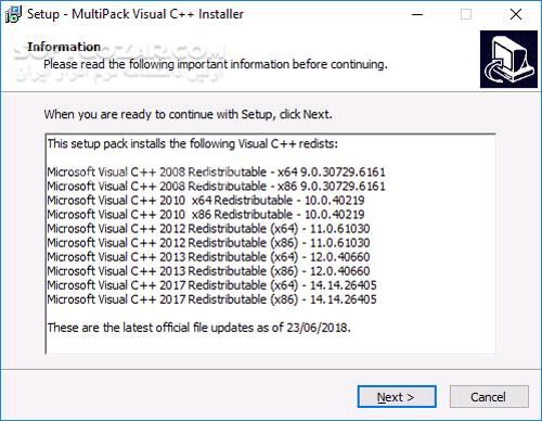 دانلود MultiPack Visual C++ Installer 4.00 - دانلود پکیج کامل ویژوال سی++ - سافت گذر