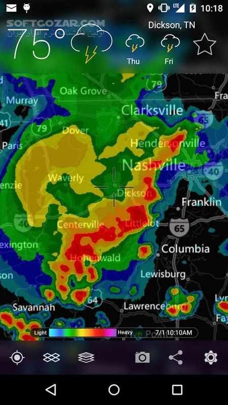 دانلود MyRadar Weather Radar Pro 8.67.2 For Android +8.0 - دانلود برنامه هواشناسی رادار برای اندروید - سافت گذر