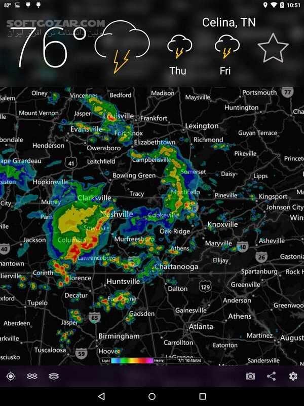 دانلود MyRadar Weather Radar Pro 8.67.2 For Android +8.0 - دانلود برنامه هواشناسی رادار برای اندروید - سافت گذر