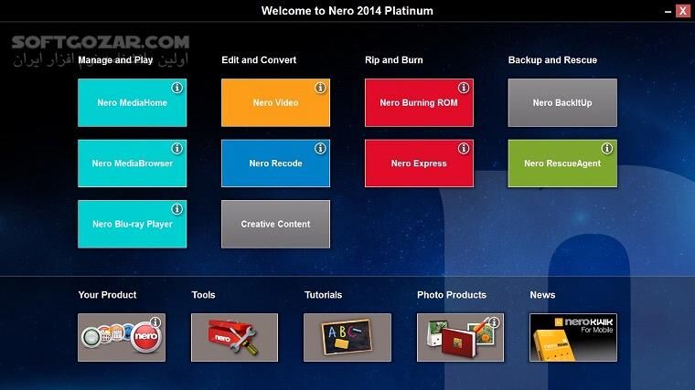 دانلود Nero Multimedia 15.0.10200 Platinum HD + Burning ROM 15.0.05600 + Content Pack + Portable - دانلود نرو رایت و کپی دی وی دی - سافت گذر