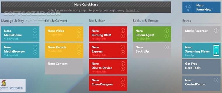 دانلود Nero Platinum 2021 v23.0.1010 / 2020 / Burning ROM 27.0.1.4 / Nero Video / BackItUp - دانلود نرو 2020 - سافت گذر
