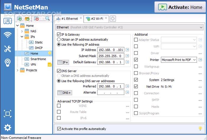 دانلود NetSetMan 5.4.0 - دانلود مدیریت تنظیمات شبکه - سافت گذر