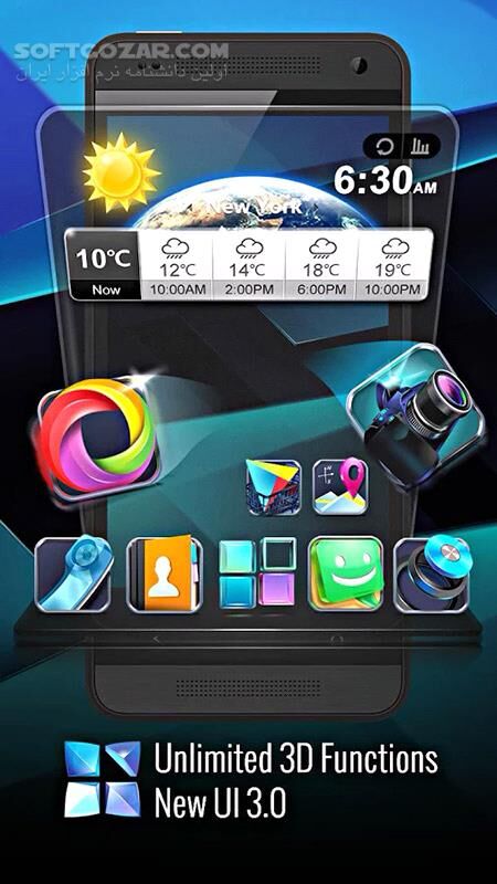 دانلود Next Launcher 3D 3.7.3.2 for Android +3.0 - دانلود لانچر جدید و زیبای شرکت Go (نسخه پچ شده) + ویجت برای اندروید - سافت گذر
