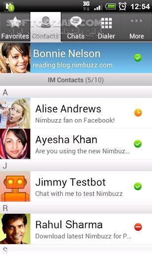دانلود Nimbuzz Messenger 7.1.0 Android/Symbian/Java - دانلود نیم باز برای اندروید - سافت گذر
