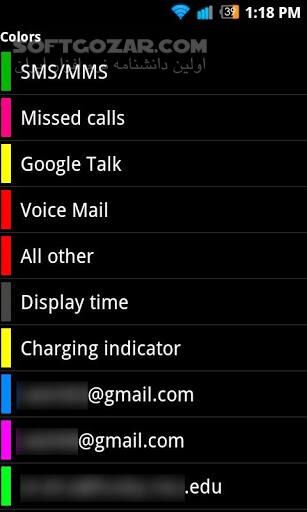دانلود NoLED 6.0.19 for Android +2.1 - دانلود هشدار تماس ، پیام ، ایمیل بر روی صفحه نمایش برای اندروید - سافت گذر