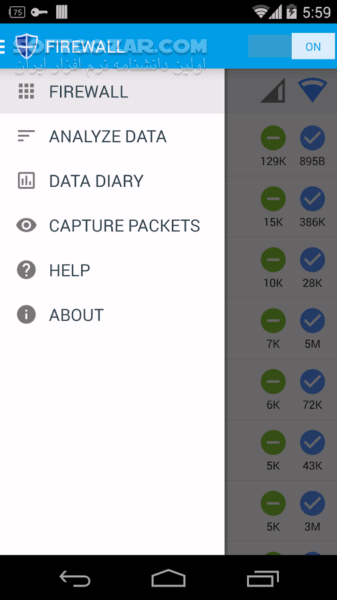 دانلود NoRoot Data Firewall 5.4.1 for Android +4.0 - دانلود فایروال قدرتمند و بدون نیاز به دسترسی به روت برای اندروید برای اندروید - سافت گذر