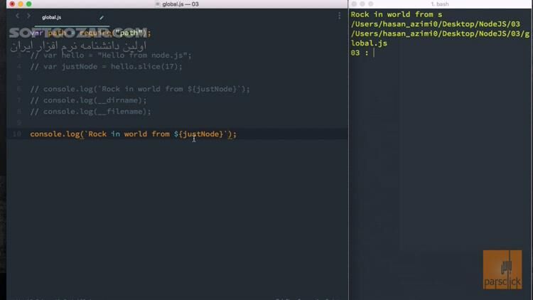 دانلود دورهٔ آموزش ویدئویی نود.جی‌اس (Node.js) به زبان فارسی - دانلود آموزش نود جی اس - سافت گذر