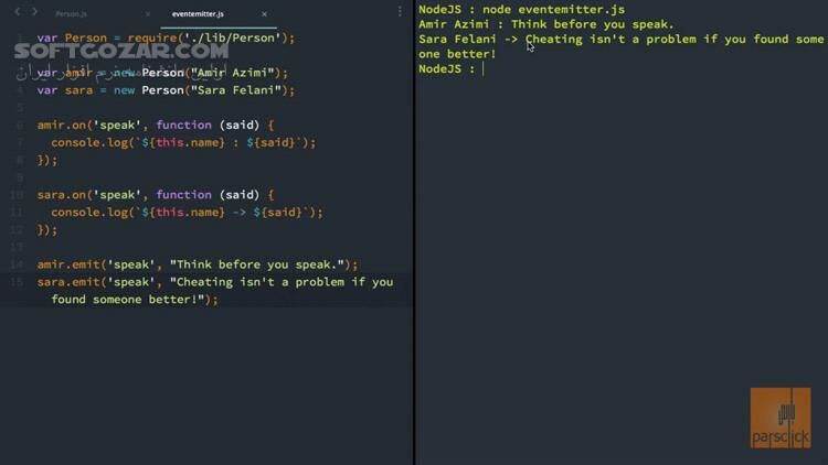 دانلود دورهٔ آموزش ویدئویی نود.جی‌اس (Node.js) به زبان فارسی - دانلود آموزش نود جی اس - سافت گذر