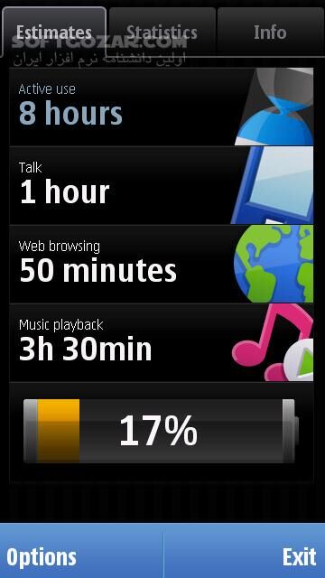 دانلود Nokia Battery Monitor 1.3 for Symbian - دانلود برنامه ای درباره ی اطلاعات باتری موبایل برای سیمبین برای اندروید - سافت گذر
