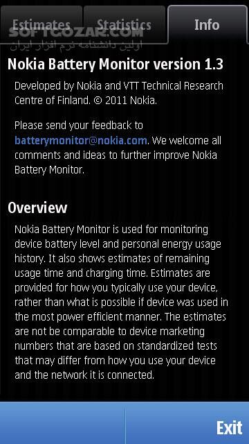 دانلود Nokia Battery Monitor 1.3 for Symbian - دانلود برنامه ای درباره ی اطلاعات باتری موبایل برای سیمبین برای اندروید - سافت گذر