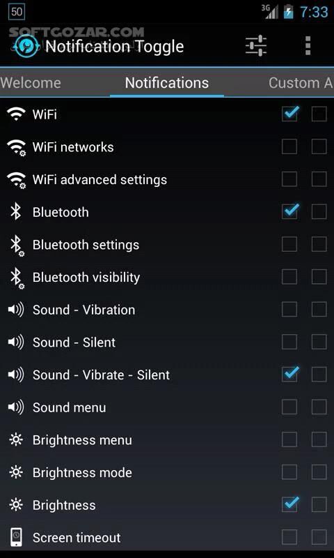 دانلود Notification Toggle Premium 3.8.9 for Android +3.0 - دانلود نوار اطلاع رسانی برای اندروید - سافت گذر