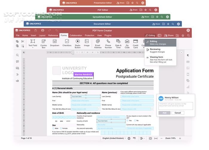 دانلود ONLYOFFICE Desktop Editors 9.2.1.43 - دانلود آنلی آفیس - سافت گذر