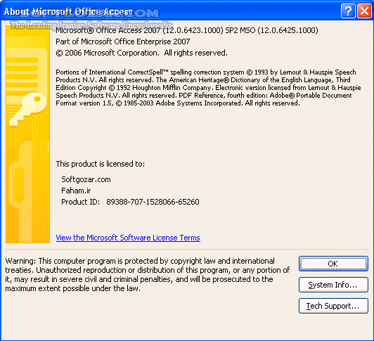 دانلود Microsoft Office Professional Plus 2007 SP3 Build 12.0.6607.1000 Volume - دانلود آفیس 2007 ویرایش  Professional Plus یکپارچه شده با SP3 - سافت گذر