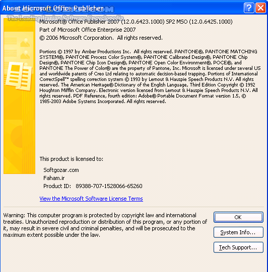 دانلود Microsoft Office Professional Plus 2007 SP3 Build 12.0.6607.1000 Volume - دانلود آفیس 2007 ویرایش  Professional Plus یکپارچه شده با SP3 - سافت گذر
