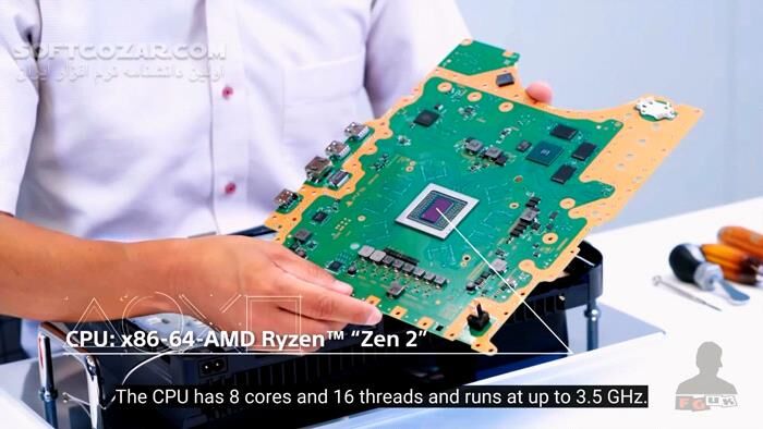 دانلود ویدئوی بازکردن بدنه کنسول بازی PS5 و آشنایی با قطعات داخلی آن - دانلود آشنایی با PS5 - سافت گذر