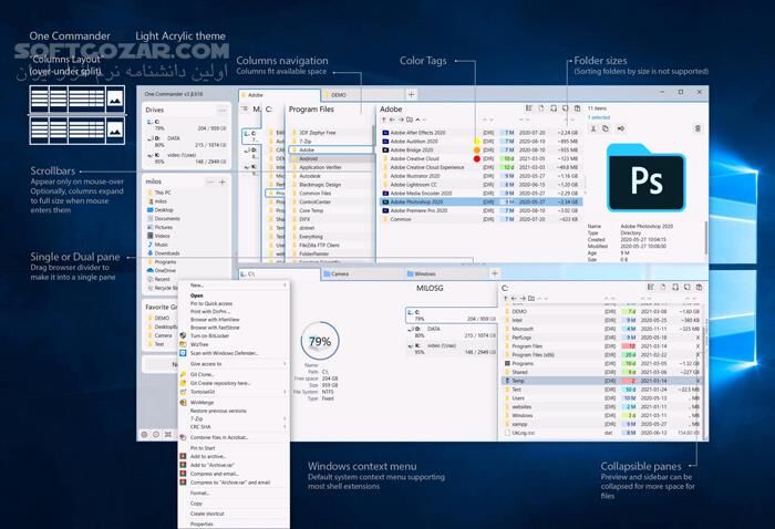 دانلود OneCommander Pro 3.105.0 - دانلود فایل منیجر برای ویندوز - سافت گذر