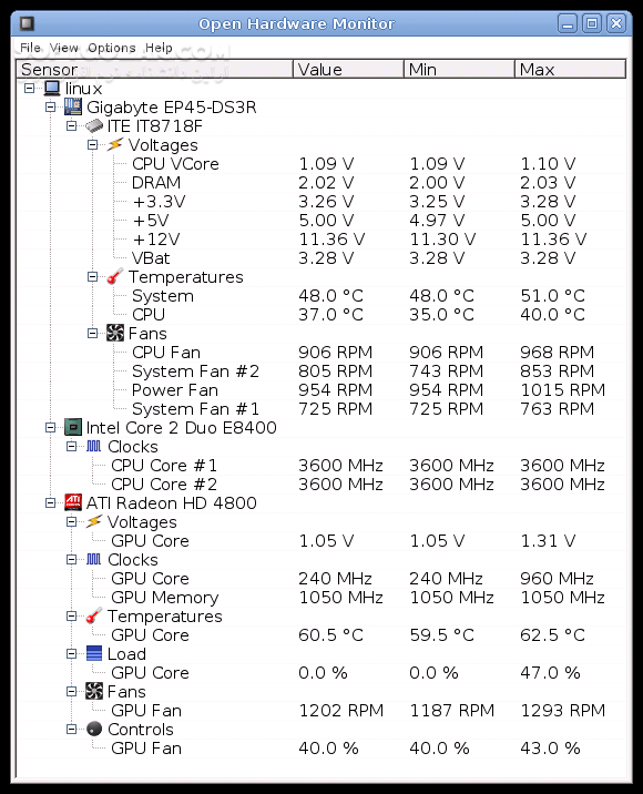 دانلود Open Hardware Monitor 0.9.6 - دانلود هاردور مانیتور - سافت گذر