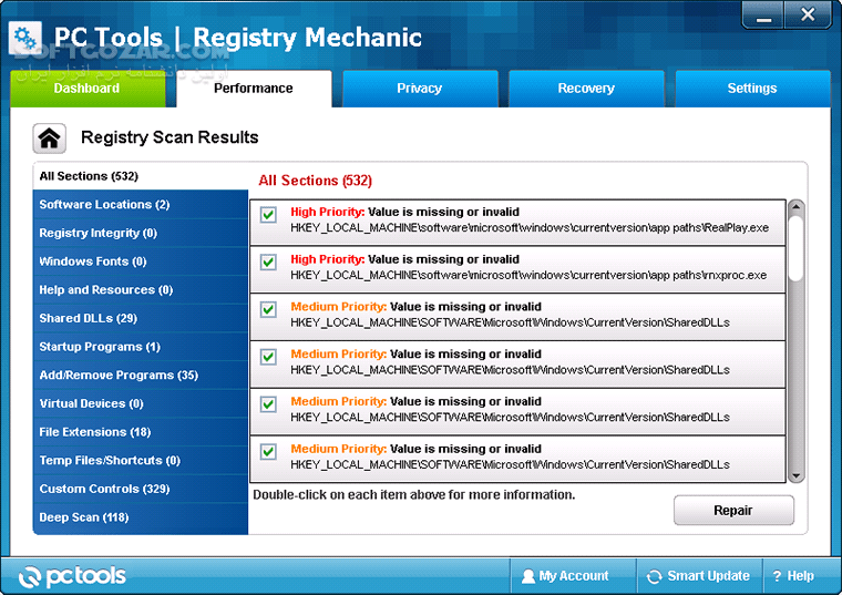 دانلود PC Tools Registry Mechanic 11.1.0.214 + Portable - دانلود یکی از بهترین نرم افزار های بهینه ساز رجیستری - سافت گذر