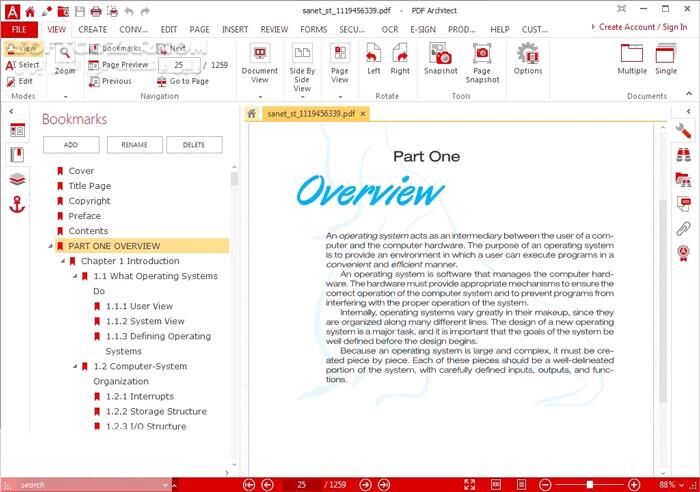 دانلود PDF Architect Pro + OCR 9.1.83.23106 - دانلود ویرایش و تبدیل فایل‌های پی‌دی‌اف - سافت گذر