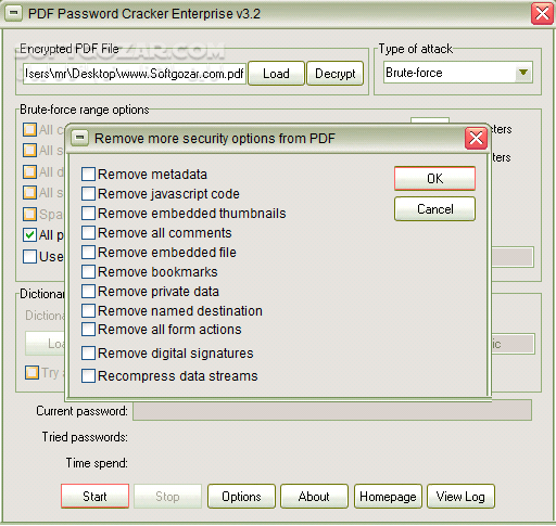 دانلود PDF Cracker 3.20 + Portable / PDF Password Cracker Enterprise 3.2 - دانلود بهترین نرم افزار برای برداشتن و شکستن قفل PDF - سافت گذر